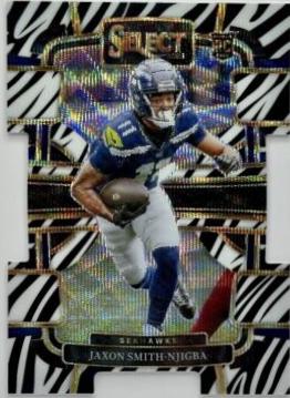 2023 Panini Select Jaxon Smith-Njigba [Zebra Prizm Die-Cut] #87 card