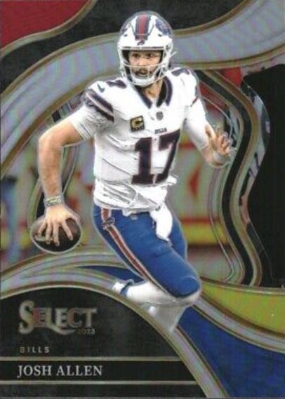 2023 Panini Select Josh Allen [Red Yellow Prizm Die-Cut] #252 card