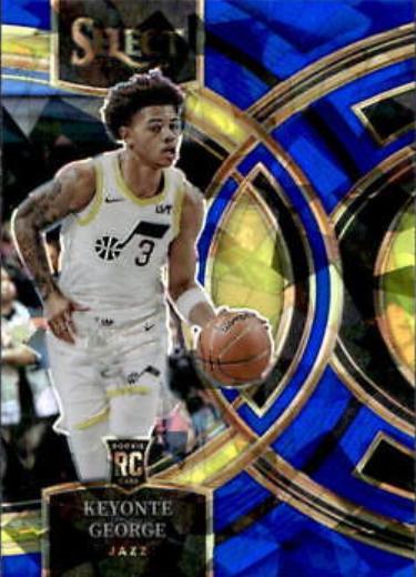 2023 Panini Select Keyonte George [Cracked Ice Blue Prizm] #109 card