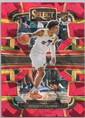 2023 Panini Select Keyonte George [Cracked Ice Red Prizm] #75 card