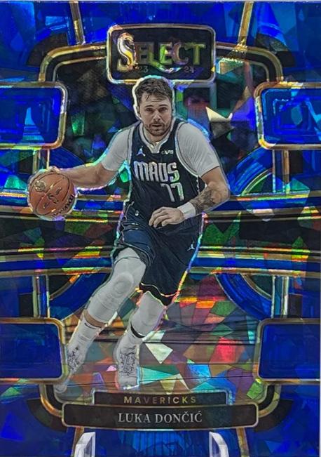 2023 Panini Select Luka Doncic [Cracked Ice Blue Prizm] #51 card