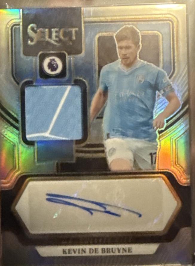 2023 Panini Select Premier League Autographed Memorabilia Kevin De Bruyne #AM-KDB card