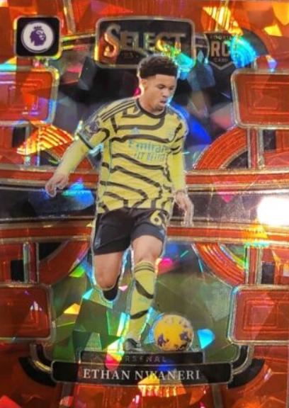 2023 Panini Select Premier League Ethan Nwaneri [Red Ice] #9 card