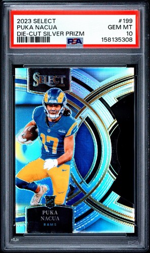 2023 Panini Select Puka Nacua [Silver Prizm Die-Cut] #199 card