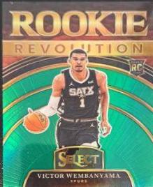 2023 Panini Select Rookie Revolution Victor Wembanyama [Green Prizm] #9 card