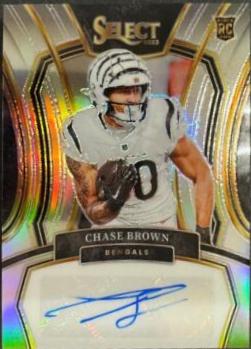 2023 Panini Select Rookie Signature Prizm Chase Brown #10 card