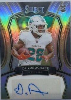 2023 Panini Select Rookie Signature Prizm De'Von Achane #5 card