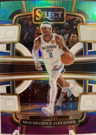 2023 Panini Select Shai Gilgeous-Alexander [Green White Purple Prizm] #57 card