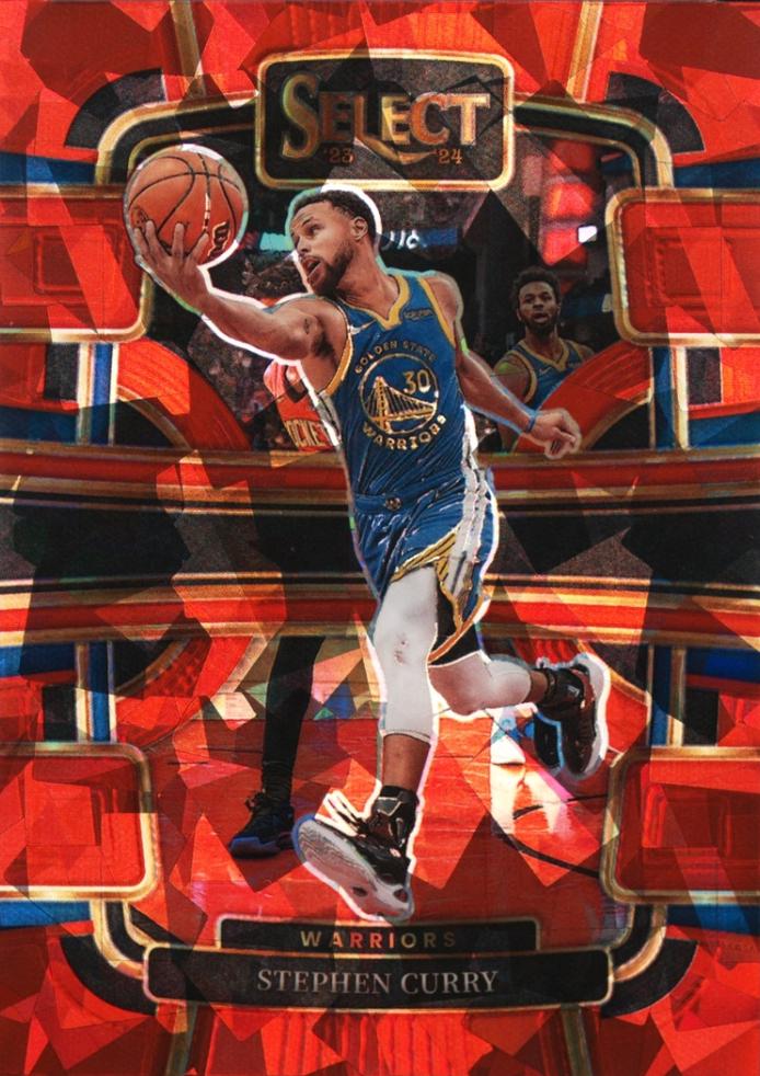 2023 Panini Select Stephen Curry [Cracked Ice Red Prizm] #56 card