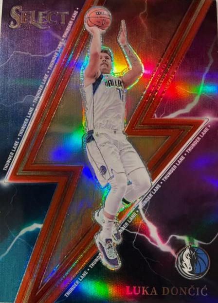 2023 Panini Select Thunder Lane Luka Doncic [Silver Prizm] #3 card
