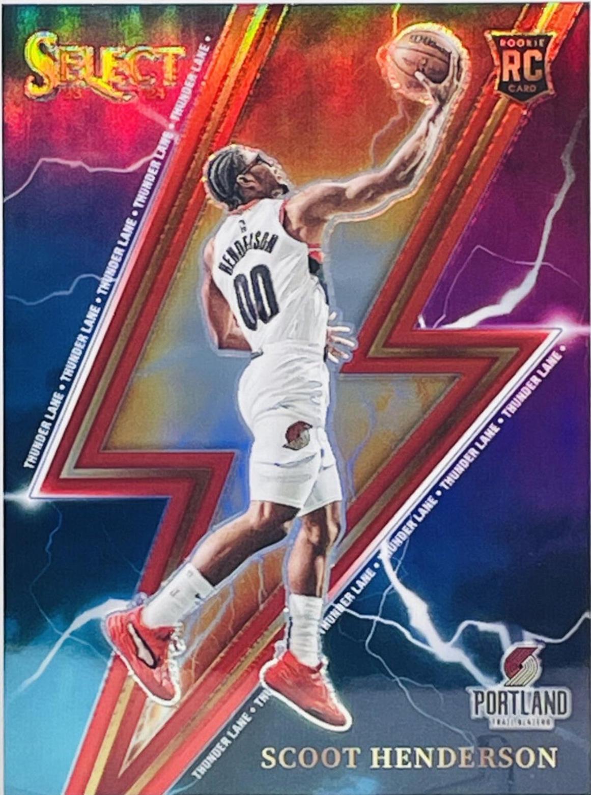 2023 Panini Select Thunder Lane Scoot Henderson [Silver Prizm] #15 card