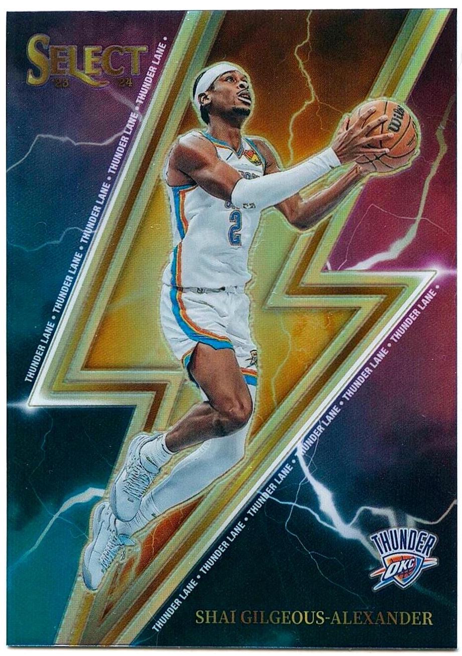 2023 Panini Select Thunder Lane Shai Gilgeous-Alexander [Silver Prizm] #11 card