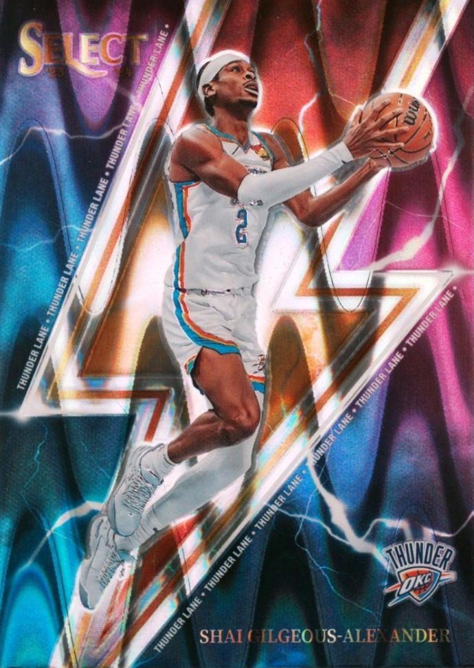 2023 Panini Select Thunder Lane Shai Gilgeous-Alexander [Tectonic Prizm] #11 card