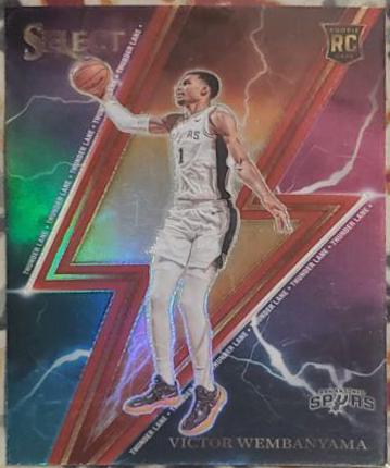 2023 Panini Select Thunder Lane Victor Wembanyama [Tectonic Prizm] #5 card