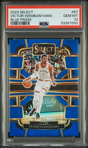 2023 Panini Select Victor Wembanyama [Blue Prizm] #87 card