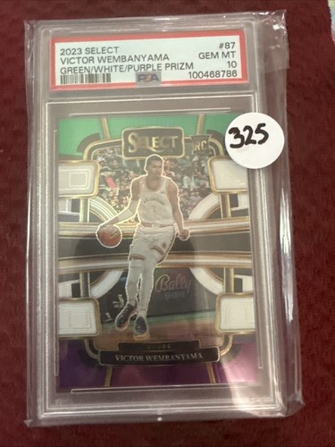 2023 Panini Select Victor Wembanyama [Green White Purple Prizm] #87 card