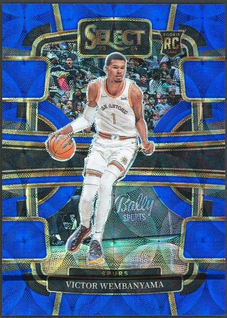 2023 Panini Select Victor Wembanyama [Scope Blue Prizm] #87 card