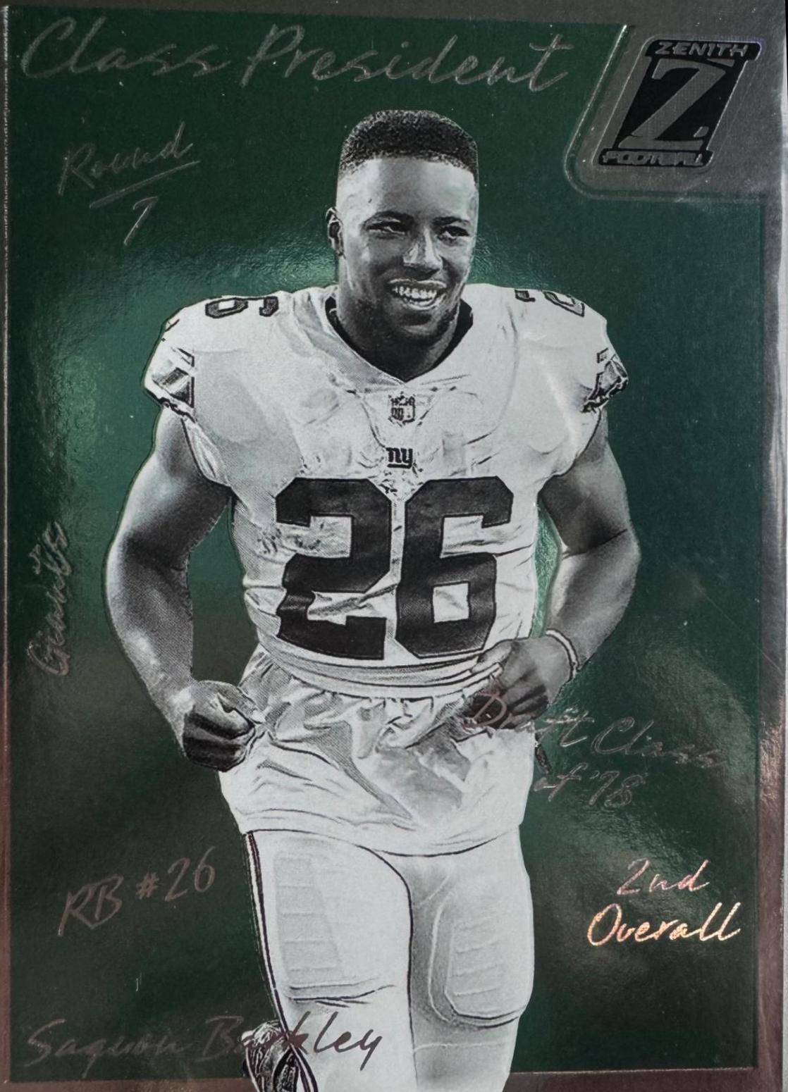 2023 Panini Zenith Class President Saquon Barkley #CP-2018 card