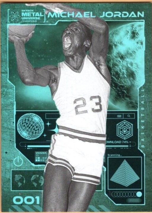 2023 SkyBox Metal Universe Champions Michael Jordan [Aqua] #001 card
