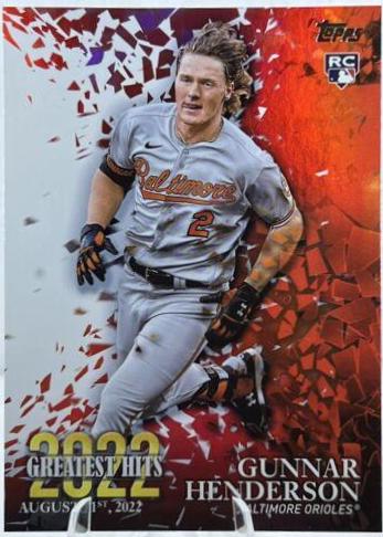 2023 Topps 2022 Greatest Hits Gunnar Henderson #22GH-13 card