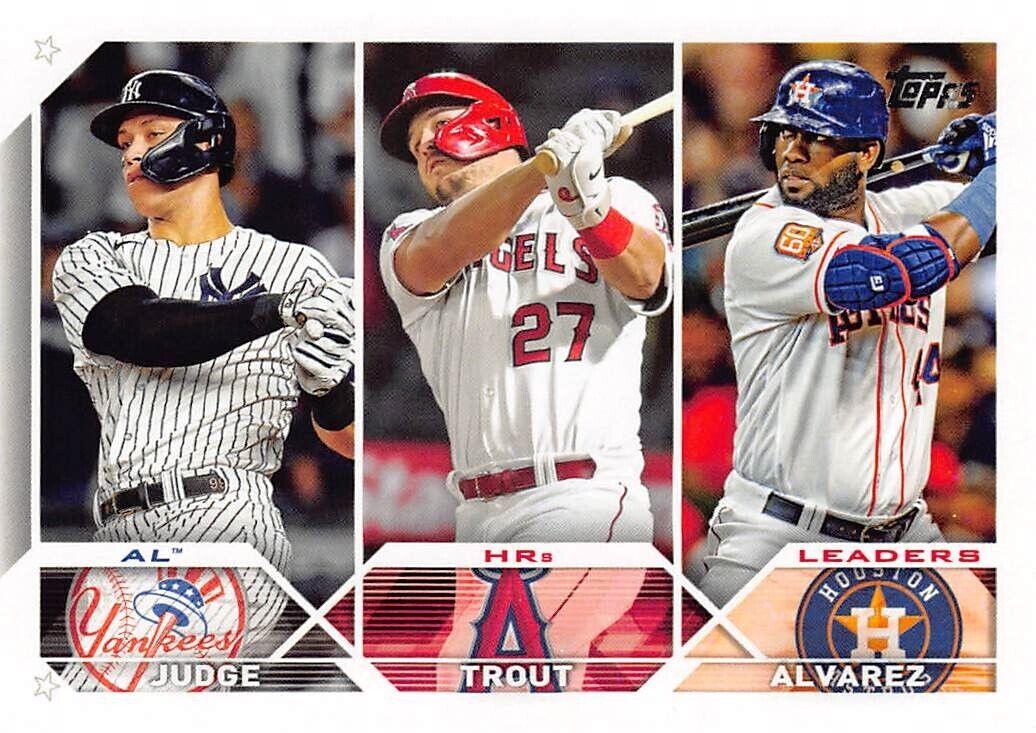 2023 Topps Aaron Judge, Mike Trout, Yordan Alvarez #246 card
