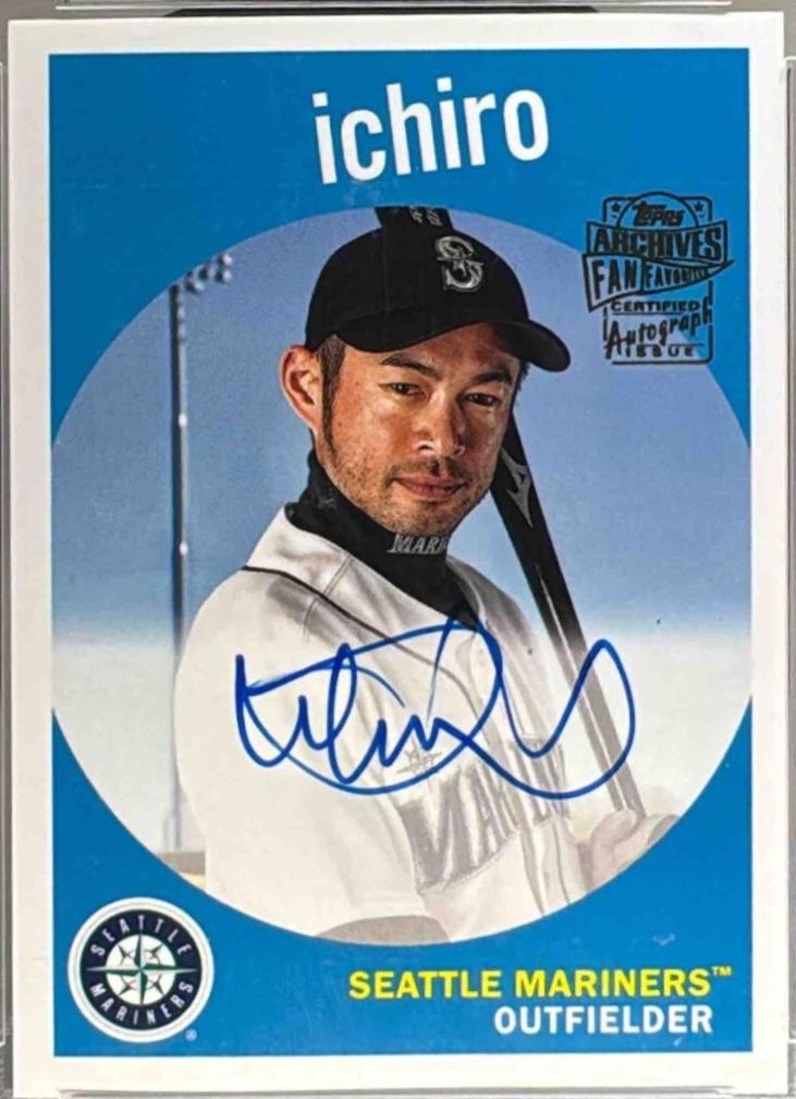 2023 Topps Archives 1959 Fan Favorites Autographs Premium Ichiro #59FF-I card