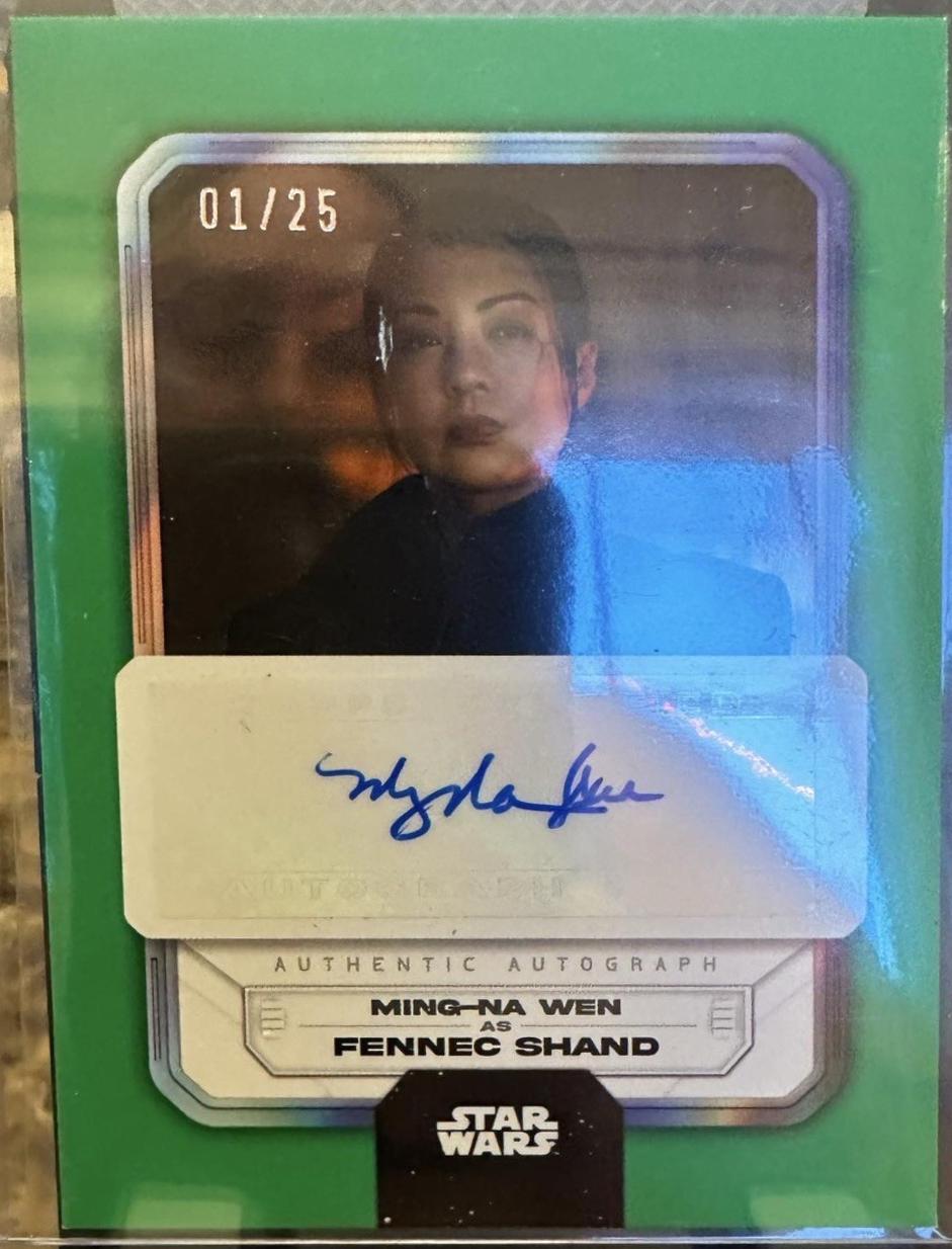 2023 Topps Autograph Ming-Na Wen as Fennec Shand [Green] #AU-MW card
