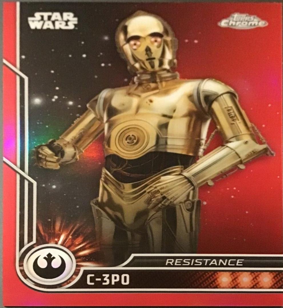2023 Topps Chrome C-3PO [Red Refractor] #66 card