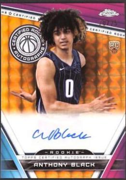 2023 Topps Chrome Certified Rookie Autograph Anthony Black #CRA-AB card