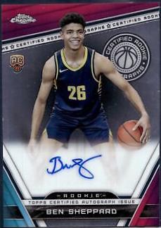 2023 Topps Chrome Certified Rookie Autograph Ben Sheppard #CRA-BES card