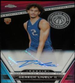 2023 Topps Chrome Certified Rookie Autograph Dereck Lively II #CRA-DL card