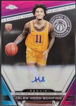 2023 Topps Chrome Certified Rookie Autograph Jalen Hood-Schifino #CRA-JHS card