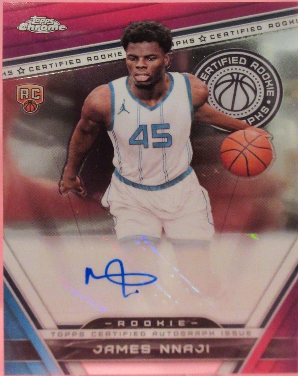 2023 Topps Chrome Certified Rookie Autograph James Nnaji #CRA-JN card