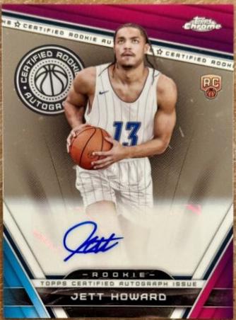 2023 Topps Chrome Certified Rookie Autograph Jett Howard #CRA-JH card