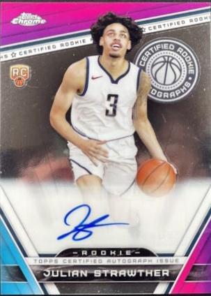 2023 Topps Chrome Certified Rookie Autograph Julian Strawther #CRA-JS card