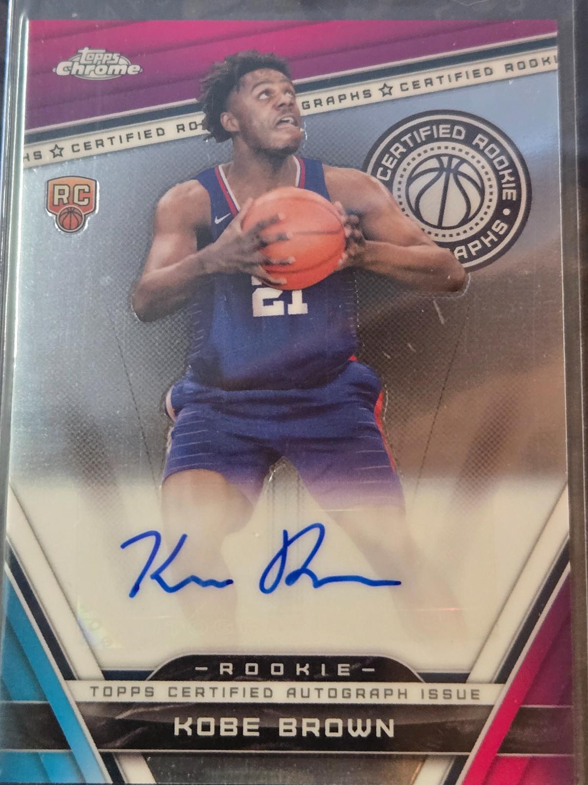 2023 Topps Chrome Certified Rookie Autograph Kobe Brown #CRA-KB card