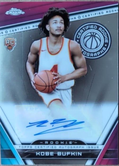2023 Topps Chrome Certified Rookie Autograph Kobe Bufkin #CRA-KOB card