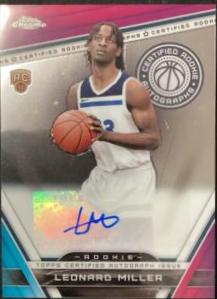 2023 Topps Chrome Certified Rookie Autograph Leonard Miller #CRA-LM card