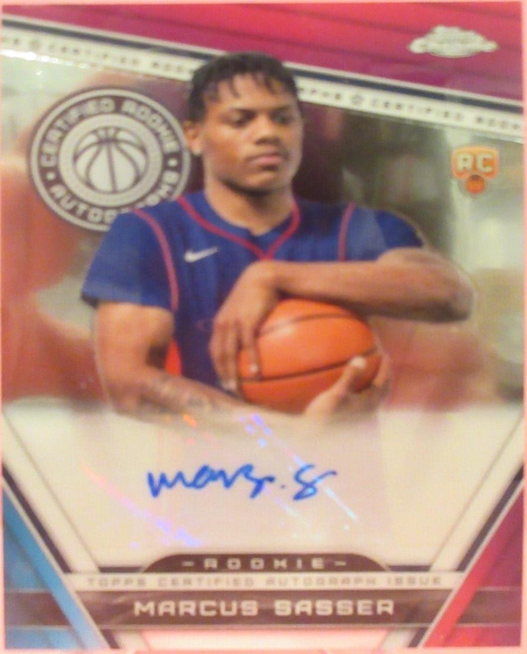 2023 Topps Chrome Certified Rookie Autograph Marcus Sasser #CRA-MS card