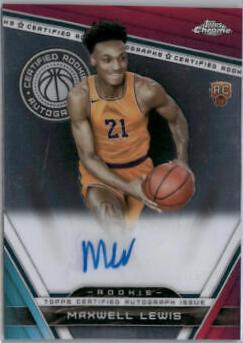 2023 Topps Chrome Certified Rookie Autograph Maxwell Lewis #CRA-ML card