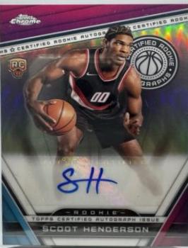 2023 Topps Chrome Certified Rookie Autograph Scoot Henderson [Refractor] #CRA-SH card