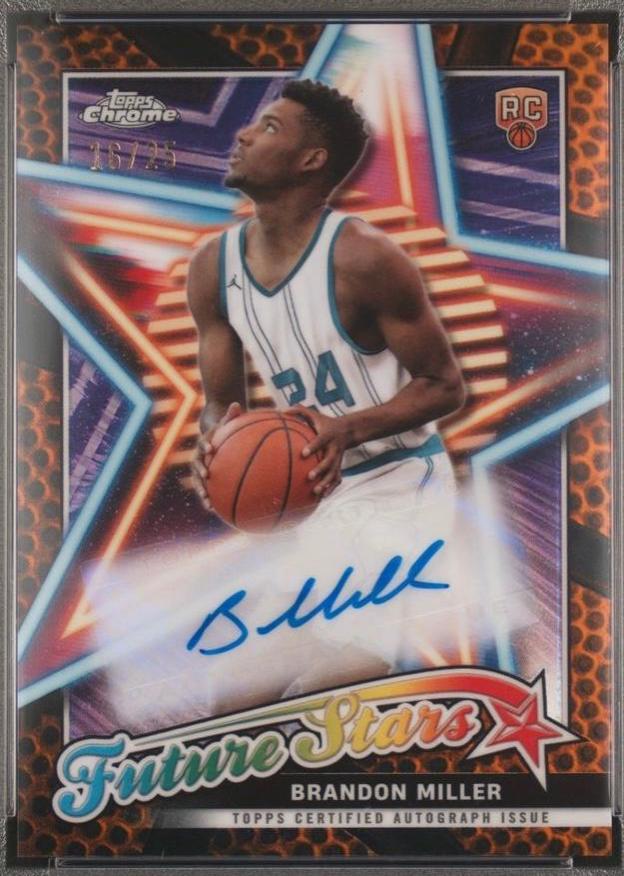 2023 Topps Chrome Future Stars Autograph Brandon Miller #FSA-BM card