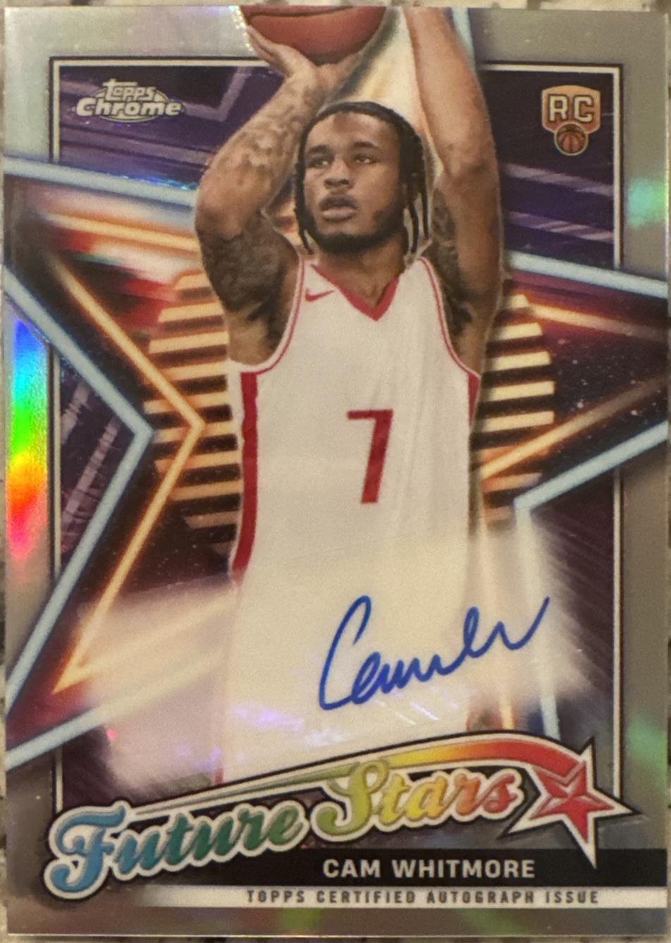 2023 Topps Chrome Future Stars Autograph Cam Whitmore #FSA-CW card