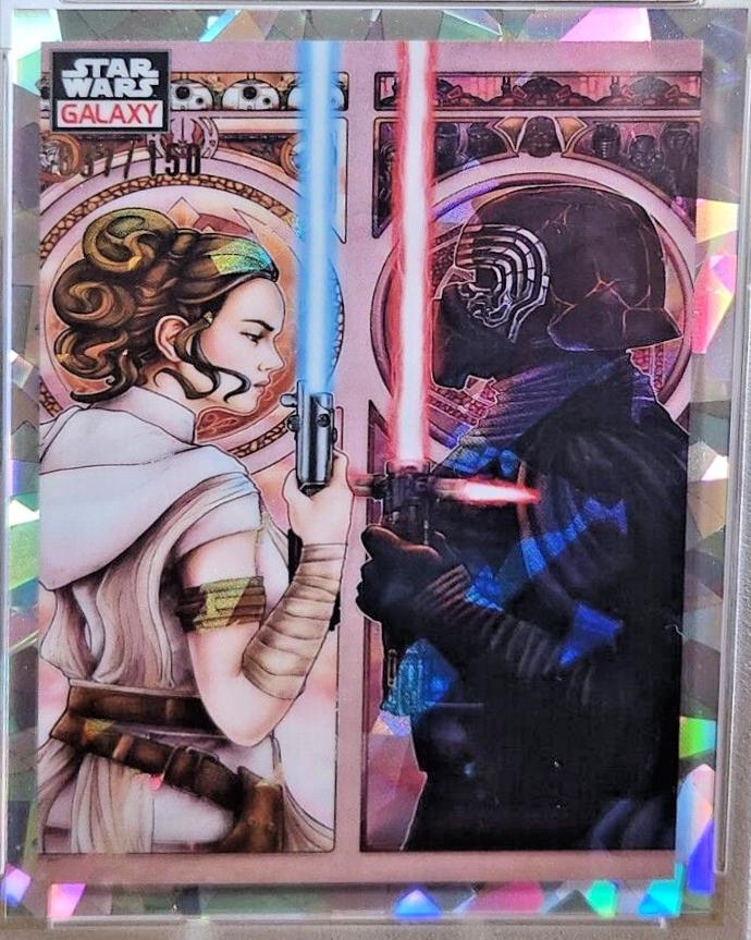 2023 Topps Chrome Galaxy A Dyad in the Force [Atomic Refractor] #48 card