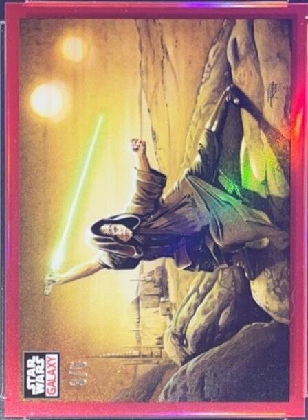 2023 Topps Chrome Galaxy A Young Jedi's Stance [Red Refractor] #52 card