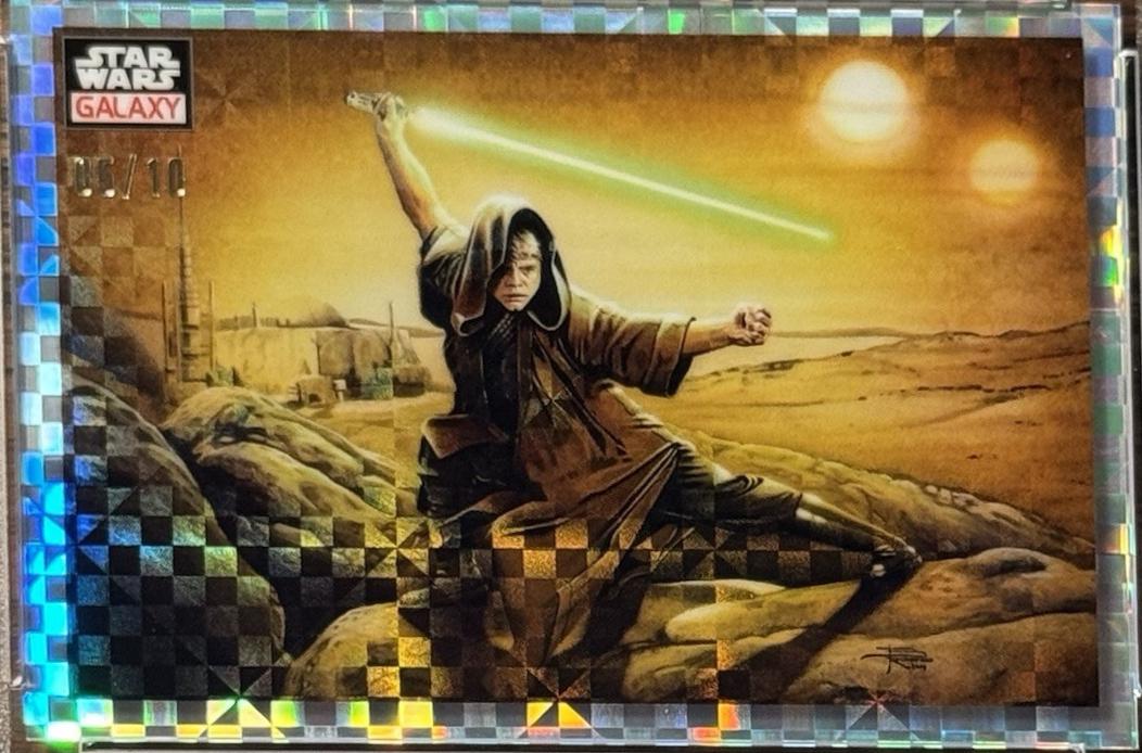 2023 Topps Chrome Galaxy A Young Jedi's Stance [X-fractor] #52 card