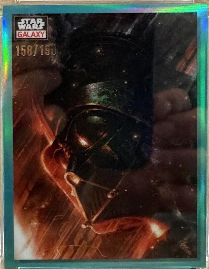 2023 Topps Chrome Galaxy Forced in Darkness [Aqua Refractor] #100 card