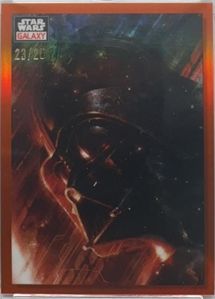 2023 Topps Chrome Galaxy Forced in Darkness [Orange Refractor] #100 card