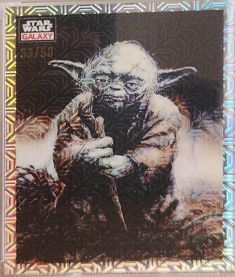2023 Topps Chrome Galaxy Old Master Yoda [Mojo Refractor] #41 card