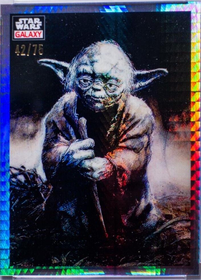 2023 Topps Chrome Galaxy Old Master Yoda [Prism Refractor] #41 card